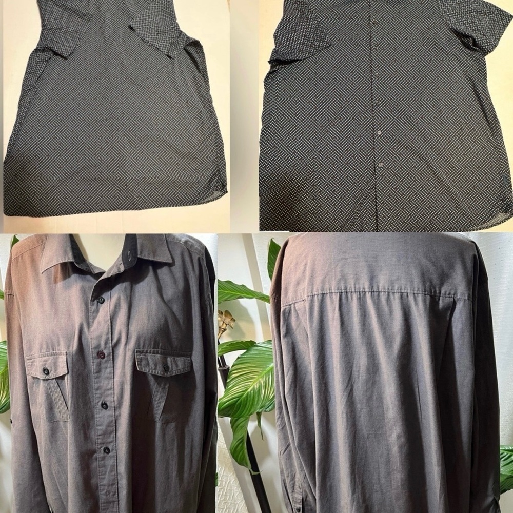 Gray Sleeveless Button-Up Shirt bundle